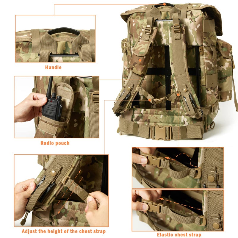 MT Military Alice Pack Army Survival Combat ALICE Rucksack Backpack - Image 3
